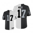 Men Nike Oakland Raiders &17 Denarius Moore Elite Team/Road Two Tone NFL Jersey