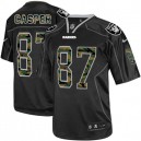 Men Nike Oakland Raiders &87 Dave Casper Elite Black Camo Fashion NFL Jersey