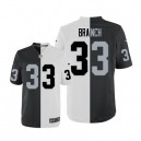 Men Nike Oakland Raiders &33 Tyvon Branch Elite Team/Road Two Tone NFL Jersey