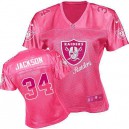 Women Nike Oakland Raiders &34 Bo Jackson Elite Pink 2012 Fem Fan NFL Jersey