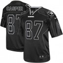 Men Nike Oakland Raiders &87 Dave Casper Elite Lights Out Black NFL Jersey