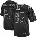 Men Nike Oakland Raiders &83 Ted Hendricks Elite Lights Out Black NFL Jersey