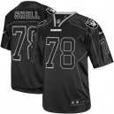 Men Nike Oakland Raiders &78 Art Shell Elite Lights Out Black NFL Jersey