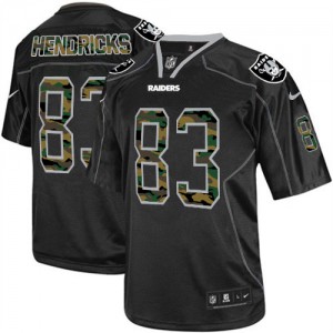 Hommes Nike Las Vegas Raiders # 83 Ted Hendricks Élite noire Camo Fashion NFL Maillot Magasin