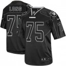Men Nike Oakland Raiders &75 Howie Long Elite Lights Out Black NFL Jersey