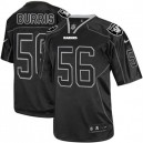 Men Nike Oakland Raiders &56 Miles Burris Elite Lights Out Black NFL Jersey