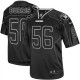 Men Nike Oakland Raiders &56 Miles Burris Elite Lights Out Black NFL Jersey