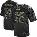 Men Nike Oakland Raiders &78 Art Shell Elite Black Camo Fashion NFL Jersey