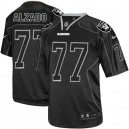 Men Nike Oakland Raiders &77 Lyle Alzado Elite Lights Out Black NFL Jersey