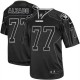 Men Nike Oakland Raiders &77 Lyle Alzado Elite Lights Out Black NFL Jersey