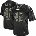 Men Nike Oakland Raiders &42 Ronnie Lott Elite Black Camo Fashion NFL Jersey