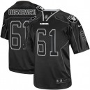 Men Nike Oakland Raiders &61 Stefen Wisniewski Elite Lights Out Black NFL Jersey