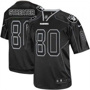 Hommes Nike Las Vegas Raiders # tige 80 Streater Élite Lights Out noir NFL Maillot Magasin