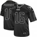 Men Nike Oakland Raiders &16 Jim Plunkett Elite Lights Out Black NFL Jersey