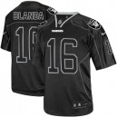 Men Nike Oakland Raiders &16 George Blanda Elite Lights Out Black NFL Jersey