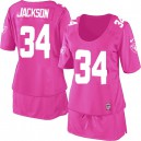 Women Nike Oakland Raiders &34 Bo Jackson Elite Pink Breast Cancer Awareness NFL Jersey