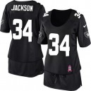 Women Nike Oakland Raiders &34 Bo Jackson Elite Black Breast Cancer Awareness NFL Jersey