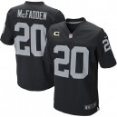 Men Nike Oakland Raiders &20 Darren McFadden Elite Black Team Color C Patch NFL Jersey