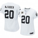 Women Nike Oakland Raiders &20 Darren McFadden Elite White C Patch NFL Jersey