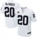 Men Nike Oakland Raiders &20 Darren McFadden Elite White C Patch NFL Jersey
