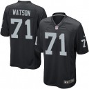 Youth Nike Oakland Raiders &71 Menelik Watson Elite Black Team Color NFL Jersey