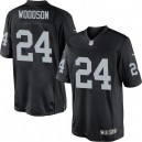 Youth Nike Oakland Raiders &24 Charles Woodson Elite Black Team Color NFL Jersey
