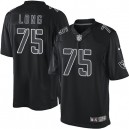 Men Nike Oakland Raiders &75 Howie Long Elite Black Impact NFL Jersey