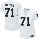 Women Nike Oakland Raiders &71 Menelik Watson Elite White NFL Jersey