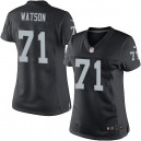 Women Nike Oakland Raiders &71 Menelik Watson Elite Black Team Color NFL Jersey
