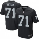 Men Nike Oakland Raiders &71 Menelik Watson Elite Black Team Color NFL Jersey