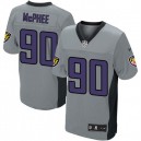 Men Nike Baltimore Ravens &90 Pernell McPhee Elite Grey Shadow NFL Jersey