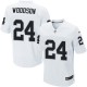 Men Nike Oakland Raiders &24 Charles Woodson Elite White NFL Jersey