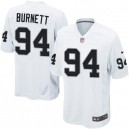 Youth Nike Oakland Raiders &94 Kevin Burnett Elite White NFL Jersey