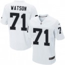 Men Nike Oakland Raiders &71 Menelik Watson Elite White NFL Jersey