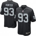 Youth Nike Oakland Raiders &93 Jason Hunter Elite Black Team Color NFL Jersey