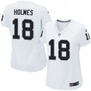 Women Nike Oakland Raiders &18 Andre Holmes Elite White NFL Jersey