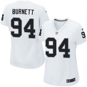 Femmes Nike Las Vegas Raiders # 94 Kevin Burnett Élite blanc NFL Maillot Magasin