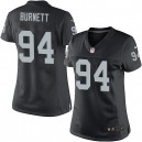 Women Nike Oakland Raiders &94 Kevin Burnett Elite Black Team Color NFL Jersey