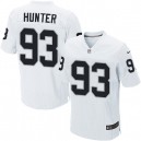Men Nike Oakland Raiders &93 Jason Hunter Elite White NFL Jersey