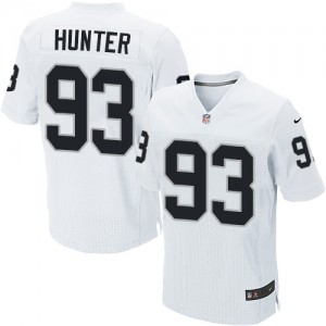 Hommes Nike Las Vegas Raiders # 93 Jason Hunter Élite blanc NFL Maillot Magasin