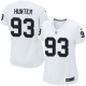 Women Nike Oakland Raiders &93 Jason Hunter Elite White NFL Jersey