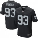 Men Nike Oakland Raiders &93 Jason Hunter Elite Black Team Color NFL Jersey