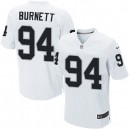 Men Nike Oakland Raiders &94 Kevin Burnett Elite White NFL Jersey