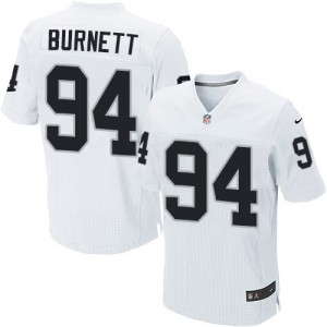 Hommes Nike Las Vegas Raiders # 94 Kevin Burnett Élite blanc NFL Maillot Magasin