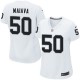 Women Nike Oakland Raiders &50 Kaluka Maiava Elite White NFL Jersey