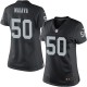Women Nike Oakland Raiders &50 Kaluka Maiava Elite Black Team Color NFL Jersey