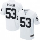 Men Nike Oakland Raiders &53 Nick Roach Elite White NFL Jersey