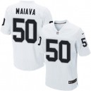 Men Nike Oakland Raiders &50 Kaluka Maiava Elite White NFL Jersey