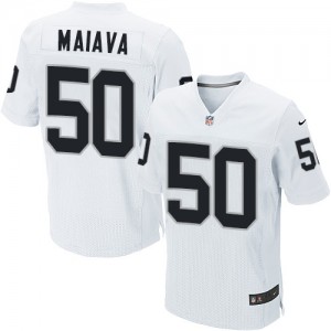 Hommes Nike Las Vegas Raiders # 50 Kaluka marchand Élite blanc NFL Maillot Magasin