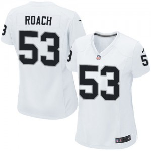 Femmes Nike Las Vegas Raiders # 53 Nick Roach Élite blanc NFL Maillot Magasin